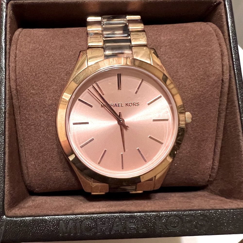 Rose gold Michael Kors watch